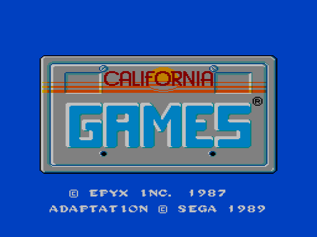 California games ecran titre